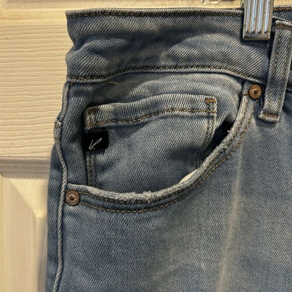 Kancan Kodie High Rise Stretch Denim Raw Cuffed Hem Ankle Distressed Jeans 3XL - Picture 3 of 9